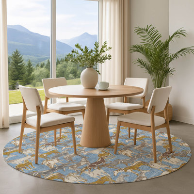 Tapis à imprimé animal de qualité supérieure lavable à la machine Villers