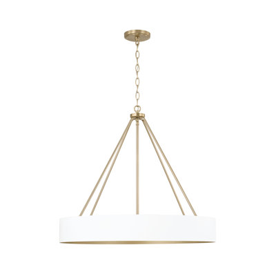 27.50"W x 24.25"H 4-Light Modern Circular Metal Chandelier