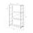 White & Chrome Finish Bookshelf With Modern Design And Sturdy 4-Tier Storage, Perfect For Organizing And Displaying Essentials.