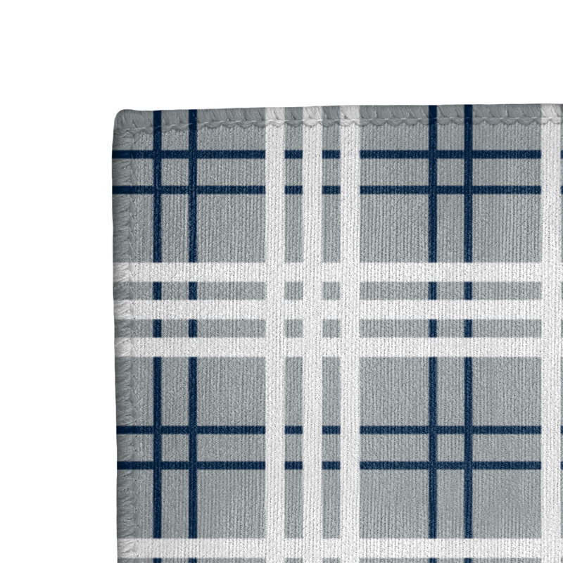 Tapis à carreaux gris, Rectangle 8 pi x 10 pi