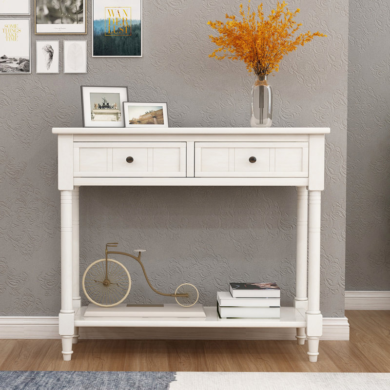 Nedlands 36'' Solid Wood Console Table, White