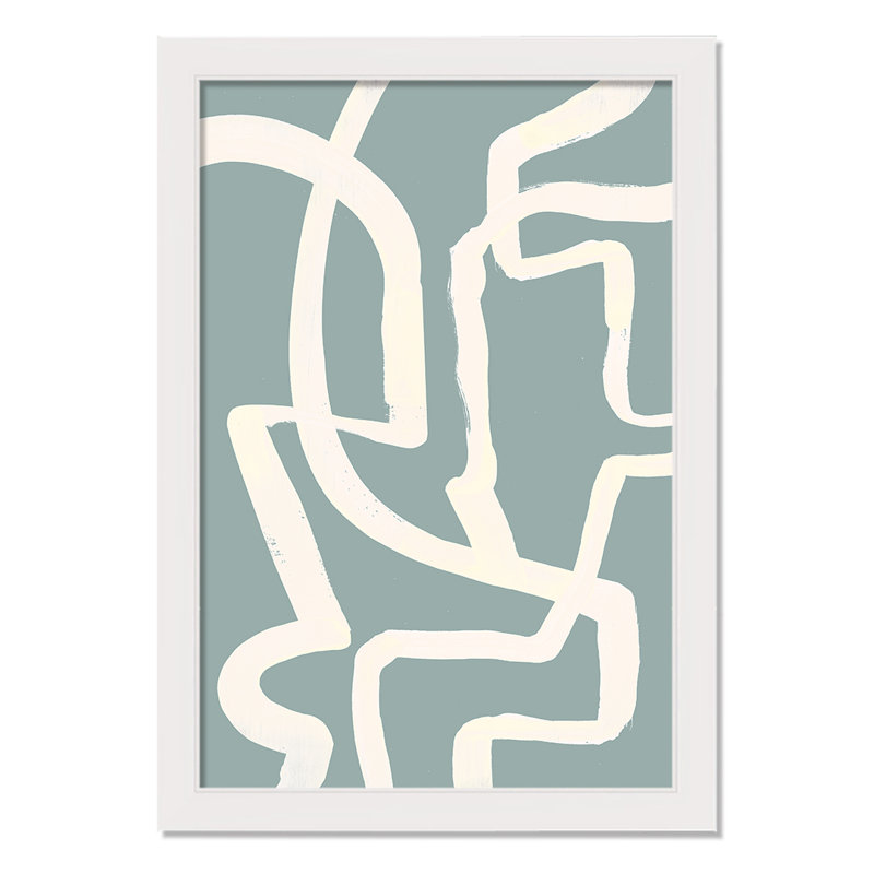 " Teal Brush Lines "