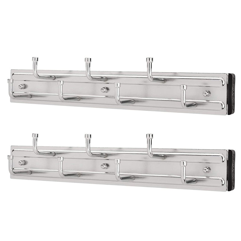 Organisateur de ceinture rétractable 12 pouces Rev-A-Shelf, chrome, BRC-12CR (paquet de 2)