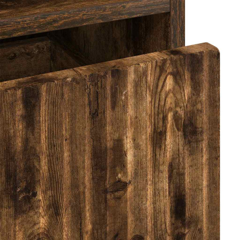 Bedside Table , Smoked Oak