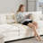 Clitheroe 5-Seaters 146.6" Modular L-Shaped Chenille Upholstered Sectional Sofa, with Movable Ottoman-467010974