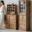 Verre brun + vitrines en bois massif