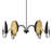Uttermost Warwick 6 Light Matte Black Chandelier