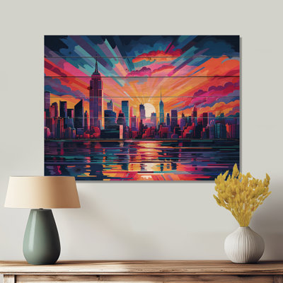 New York, impression sur bois