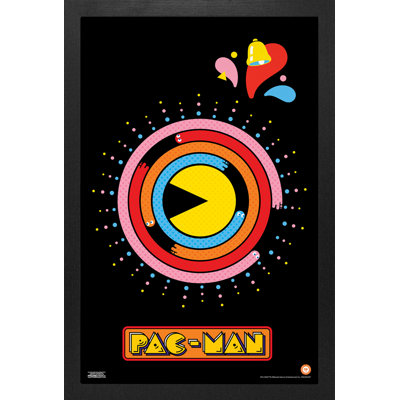 Pac-Man- Swirl 11x17 Gel-Coat Framed Print