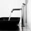 Lavabo de salle de bain vasque rectangulaire noir avec robinet H 12 po Sottile MatteShell