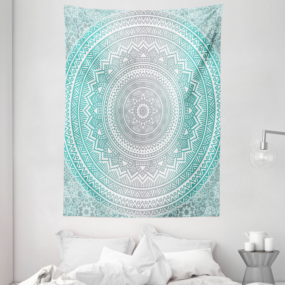 Wandbehang Ombre Traditionelles Universum mit geometrischem Stammes-Mandala