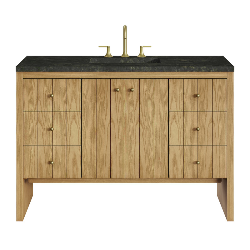 Hudson 48'' W Single Vanity, Light Natural Oak, Phantome Eclos, 8" Widespread