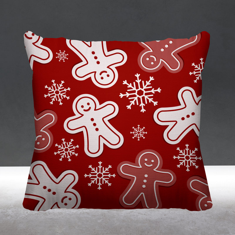Coussin Holiday, L 19 po x H 19 po, Rouge