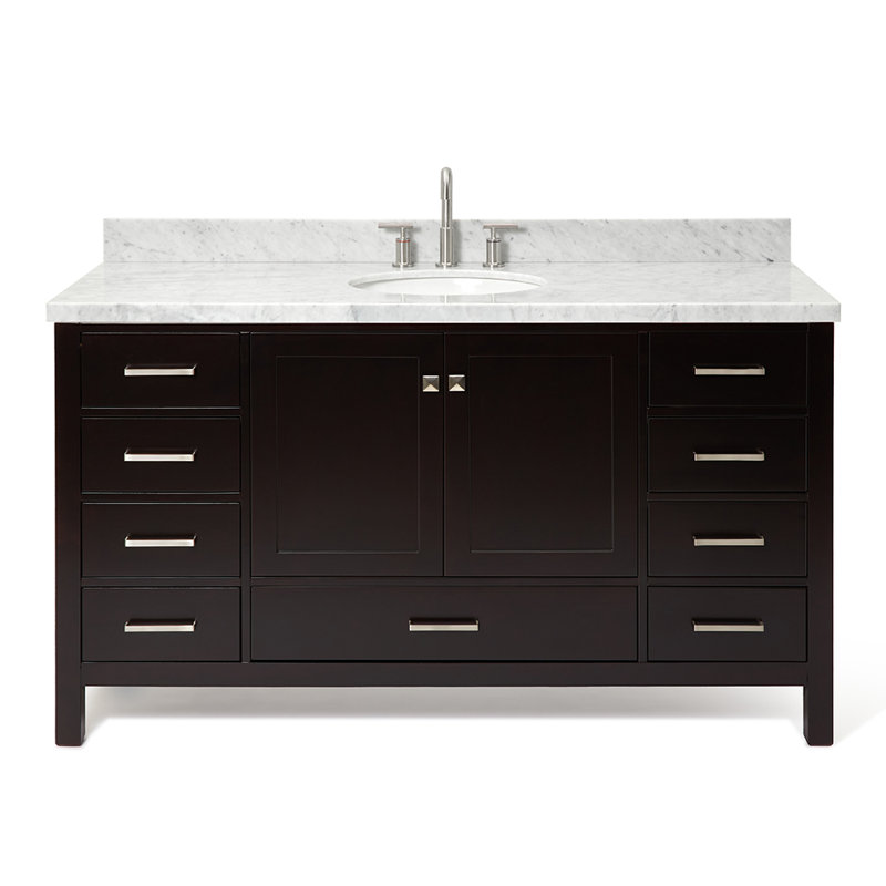 Ensemble de meuble-lavabo simple 61 po Cambridge, Espresso