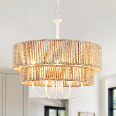 Lustre de style chandelier double en forme de chandelle 5 lumières