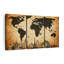 Carte du monde rétro, impression sur toile-92761328