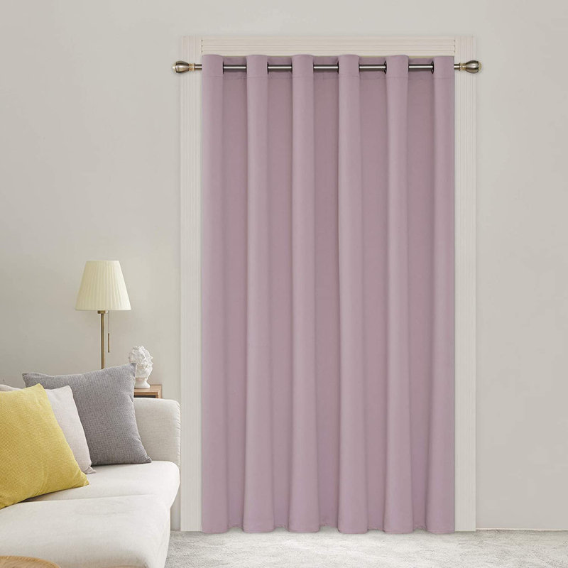 Cassandry Room Darkening Curtain Single Panel, 80" W x 84" L, Lavender