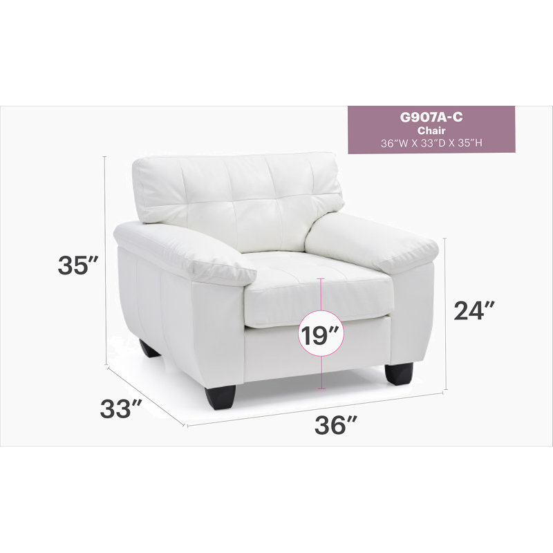 Chaise d'appoint chic et moderne en blanc, Blanc