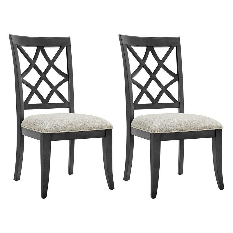 Chaises de salle à manger en bois massif de style Mid-Century rétro, revêtement en chêne foncé, de 2 couleurs rembourrées, 2 pièces