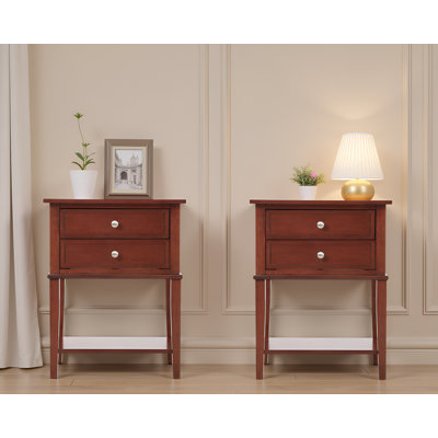 Zeist Cherry Nightstand Set Of 2