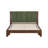 Arden Mid-Century Modern Wood Bed Frame With Green Finish And Headboard-118707263-118707261