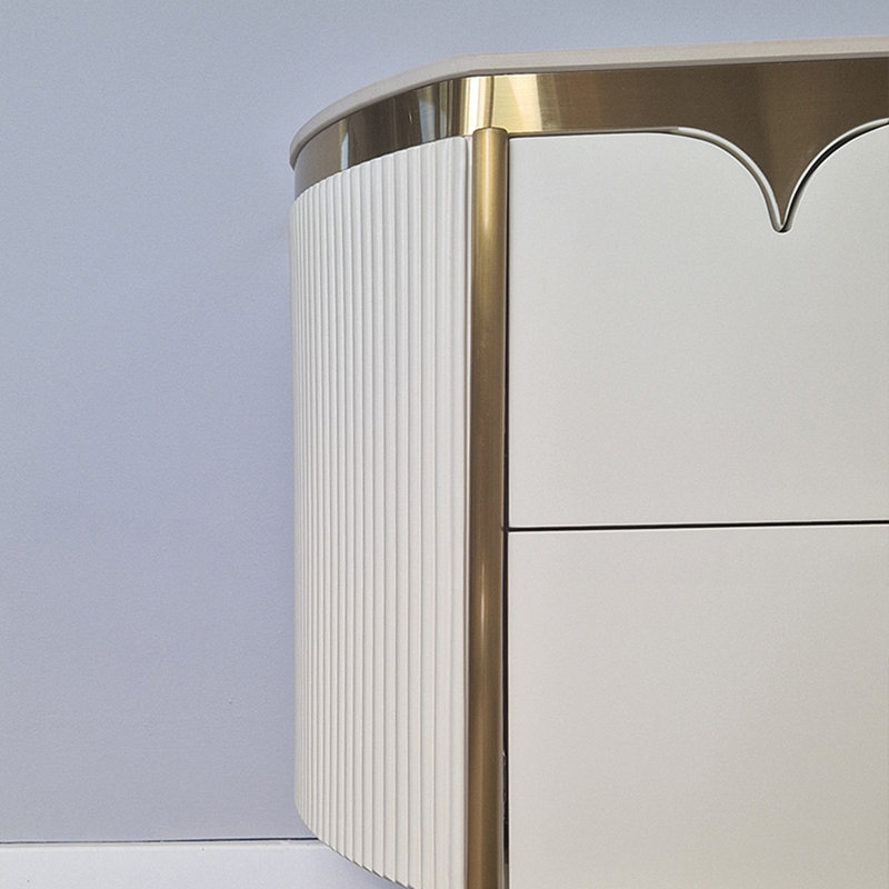 60cm W Stainless Steel Bedside Table