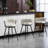 24" Counter Height Bar Stools Set of 4 - 360° Swivel with Suede Fabric & Modern Woven Design, Backrest & Footrest for Kitchen Cafe Pub-2080452587