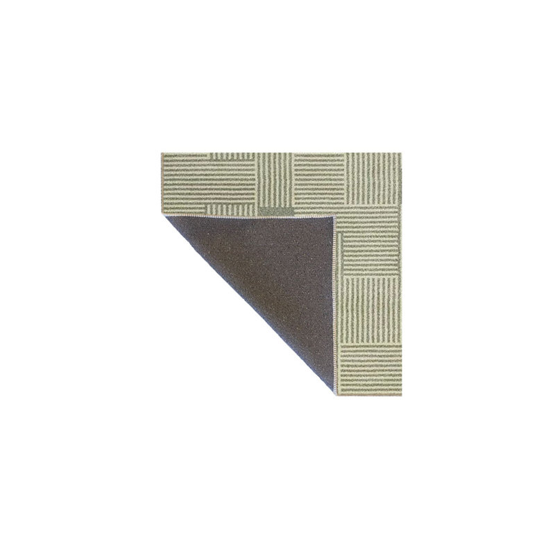 Tapis vert lavable à motif tissé vert, Sous-tapis rectangulaire 3 pi 11 po x 5 pi 11 po i