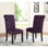 2 chaises de salle à manger mauves. Fabrication en bois massif. Rembourrage confortable. Conception élégante. L 18 po x P 21 po x H 39,2 po, mauve 2. Siège capitonné. Housse en mélange. L 18 po x P 21 po H 39,2 po