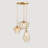 3-light Glass Suspended Chandelier
