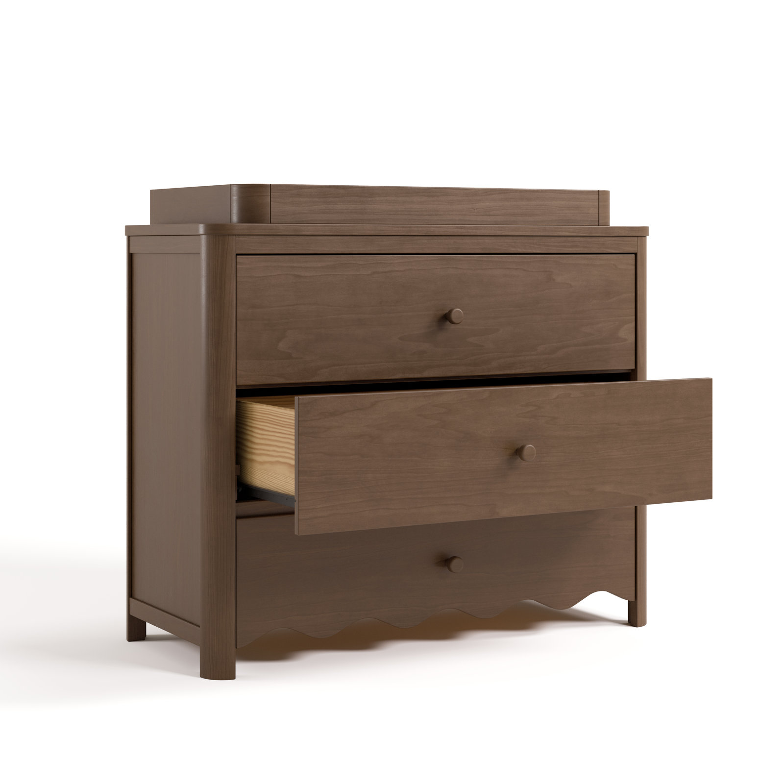 Casablanca 3 Drawer Chest With Removable Changing Table Topper, Hazelnut