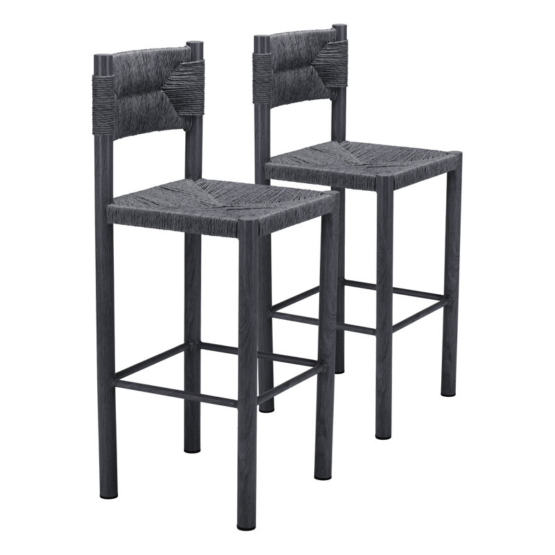 Tabouret de bar Iska, Noir