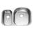 31.49'' L Double Bowl Stainless Steel Kitchen Sink