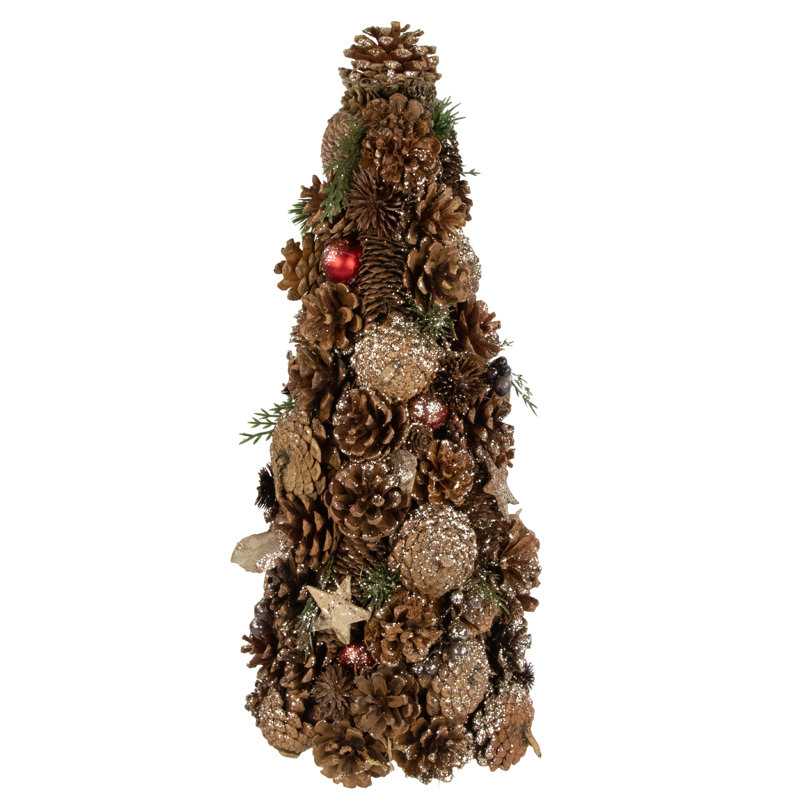 Festive Pinecone & Berry 20" Christmas Tabletop Centerpiece