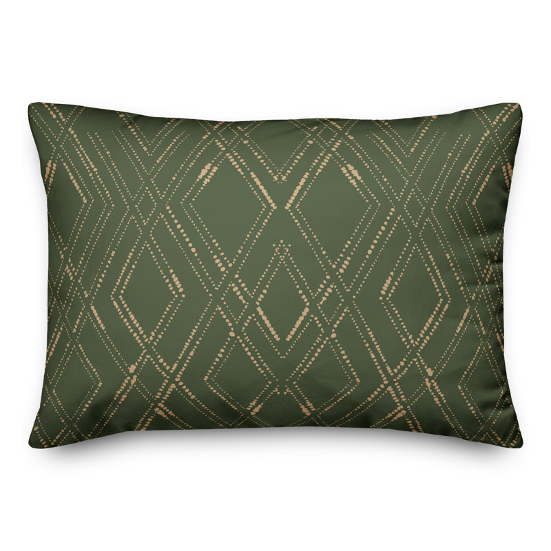 No Decorative Addition Throw Pillow, Green/Gold