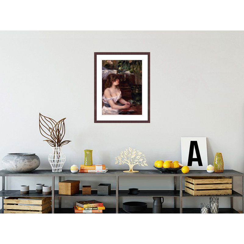 «The Green Jardinière» par Pierre-Auguste Renoir, impression giclée sur cadre, H 29,5 po x l 23,32 po