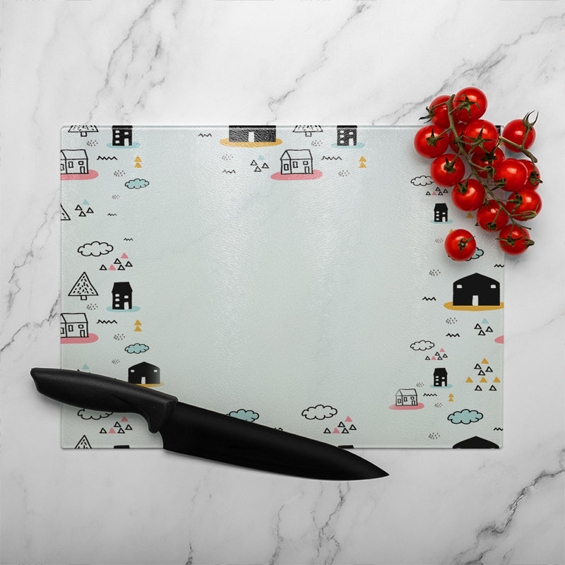 Scandy Doodle Glass Chopping Board