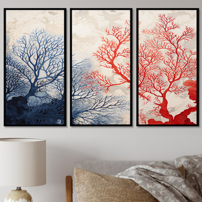 Rockett - ensemble d'art mural corail