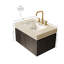 Meuble-lavabo flottant avec espace de rangement multifonctionnel et 3 trous de robinet pré-percés-76202673-76202672