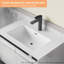 Ayanda High Gloss Bathroom Vanity with Sink Set, White-703186757