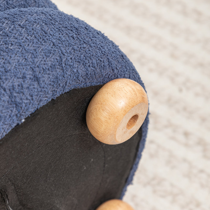 Repose-pieds avec rangement 23,5 po Ashyiah, Bleu