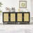 Modern Rattan Side Panel Buffet Cabinet With Adjustable Shelves, Quiet Doors, And Spacious Storage For Living Room And Bedroom