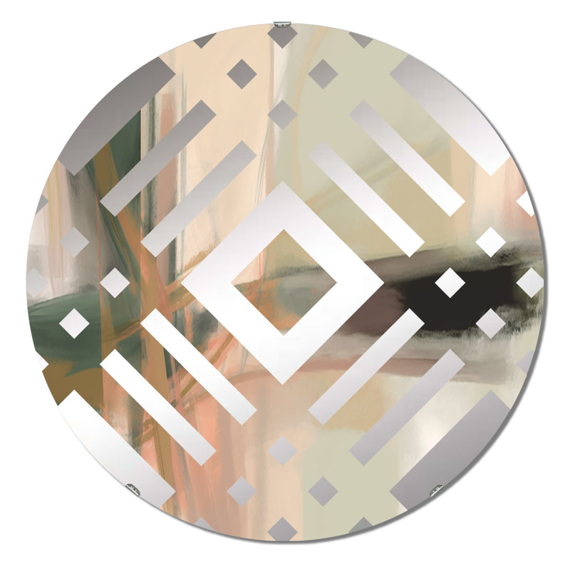 Miroir décoratif à losanges piaf, 23,6 po x 23,6 po