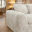 Canapé en éponge sans os de 108 pouces à haute résilience avec densité de 30 pouces, coussins à double couche en forme de nuage, plusieurs options de combinaison, aucune installation requise / blanc cassé