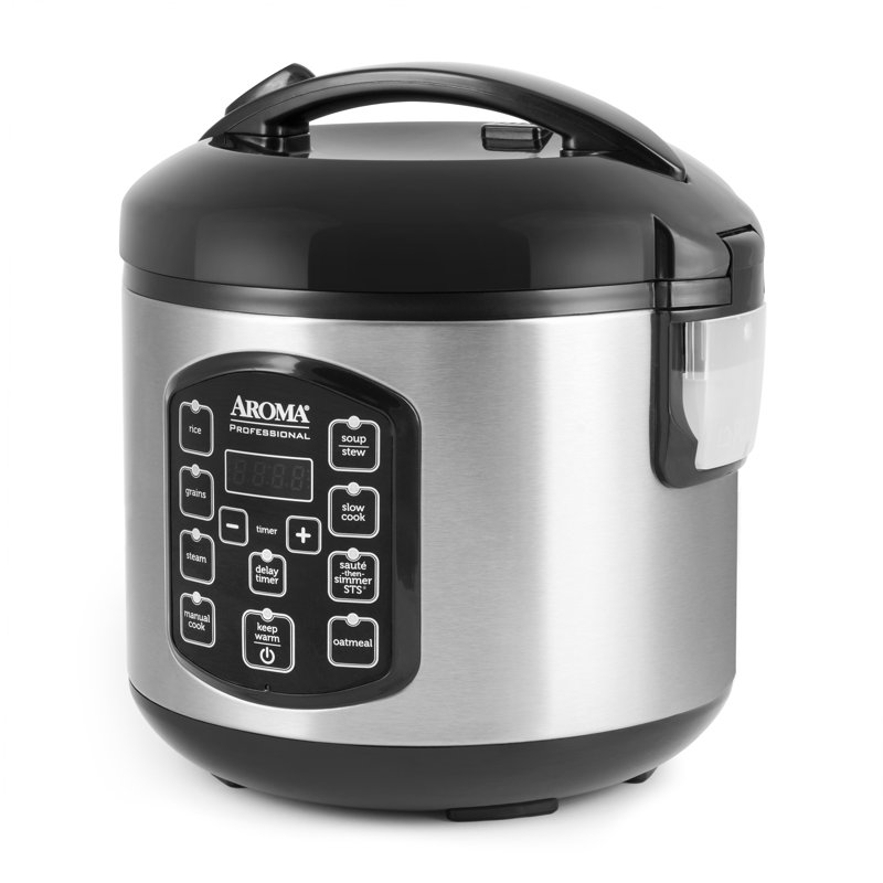 AROMA® Professional 8 tasses (cuit) / 2 pte Multicuiseur numérique riz et grain (ARC-984SBD)