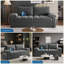  Canapé rembourré en velours 79 po avec ports USB-104469164