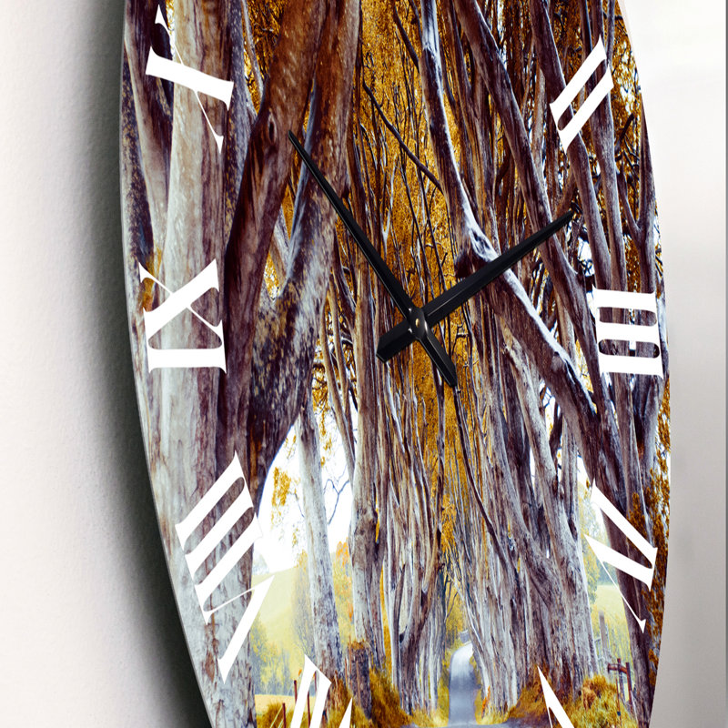 Majestic Tree Alley - Horloge murale traditionnelle, Petit