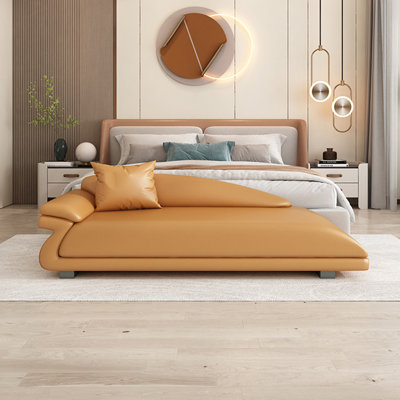 Modern Bedroom Faux Leather Indoor Chaise Lounges