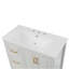 Meuble-lavabo de salle de bain avec lavabo, une armoire avec portes à fermeture en douceur, 4 tiroirs à fermeture en douceur, poignées en métal, -1238875824