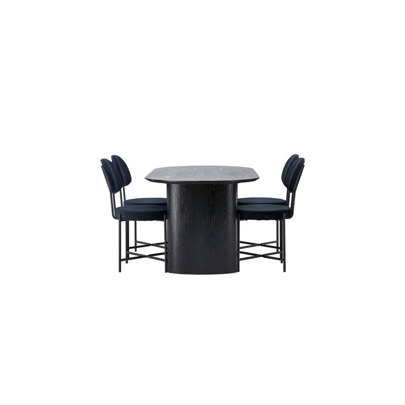 Bonnielee 4 - Person Dining Set, Black